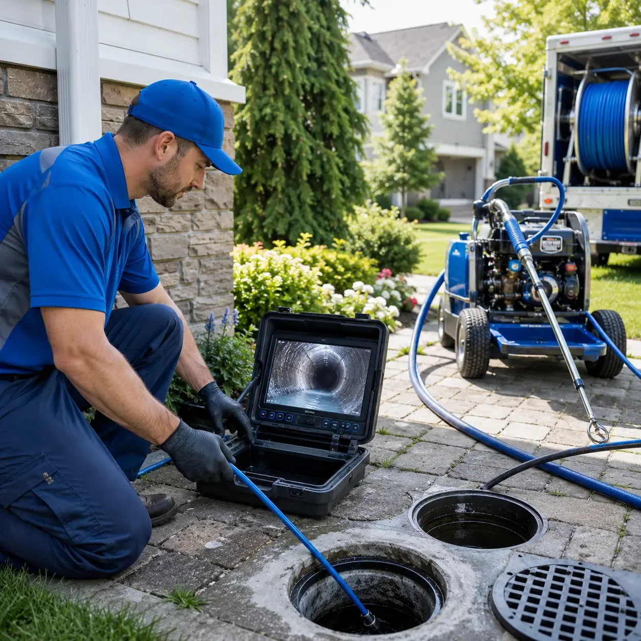 Outdoor drain cleaning professionals serving Woodbridge, CT