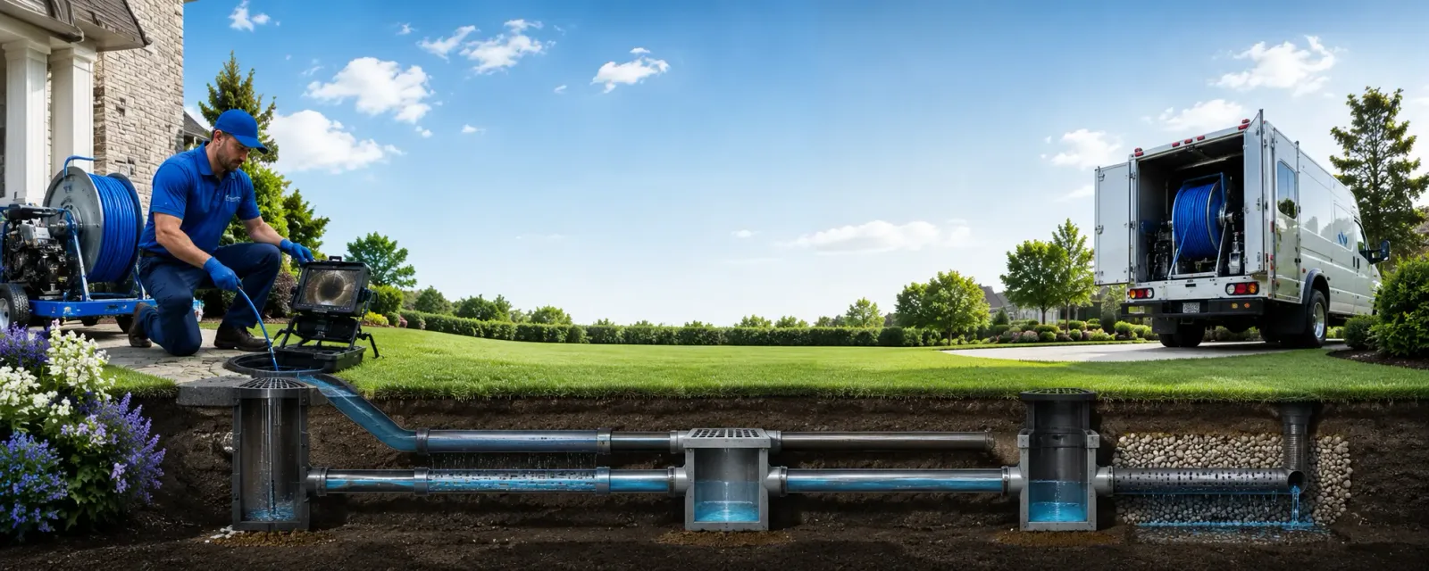 Outdoor drain cleaning information for Woodbridge, CT